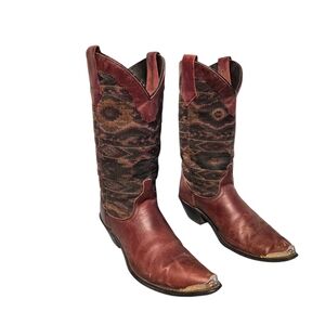 Dingo Distressed Brown Leather Cowboy Cowgirl Western Boots Women's Size 6M